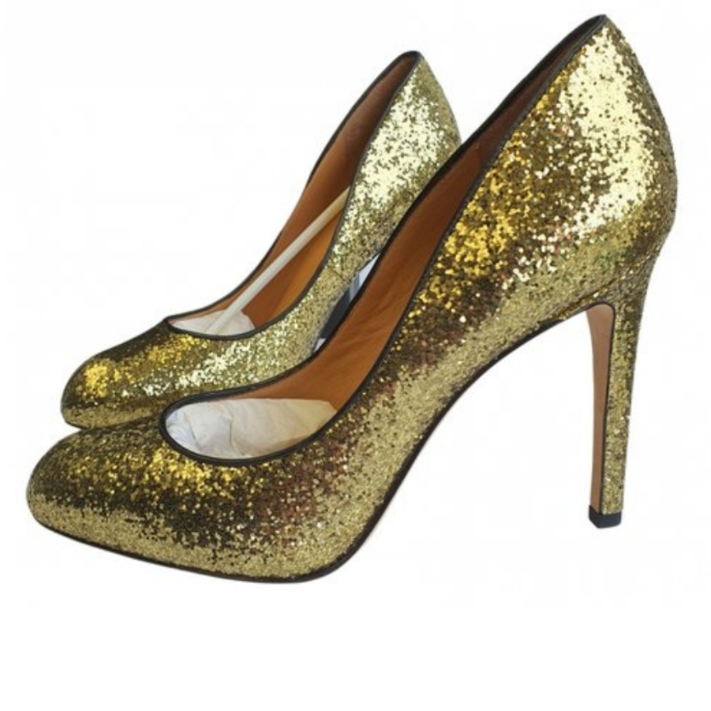 Marc Jacobs Gold Glitter Heels